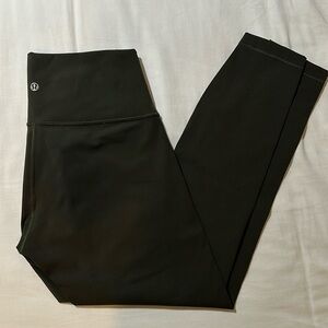 LuluLemon Wunder Under Olive Green Size 8